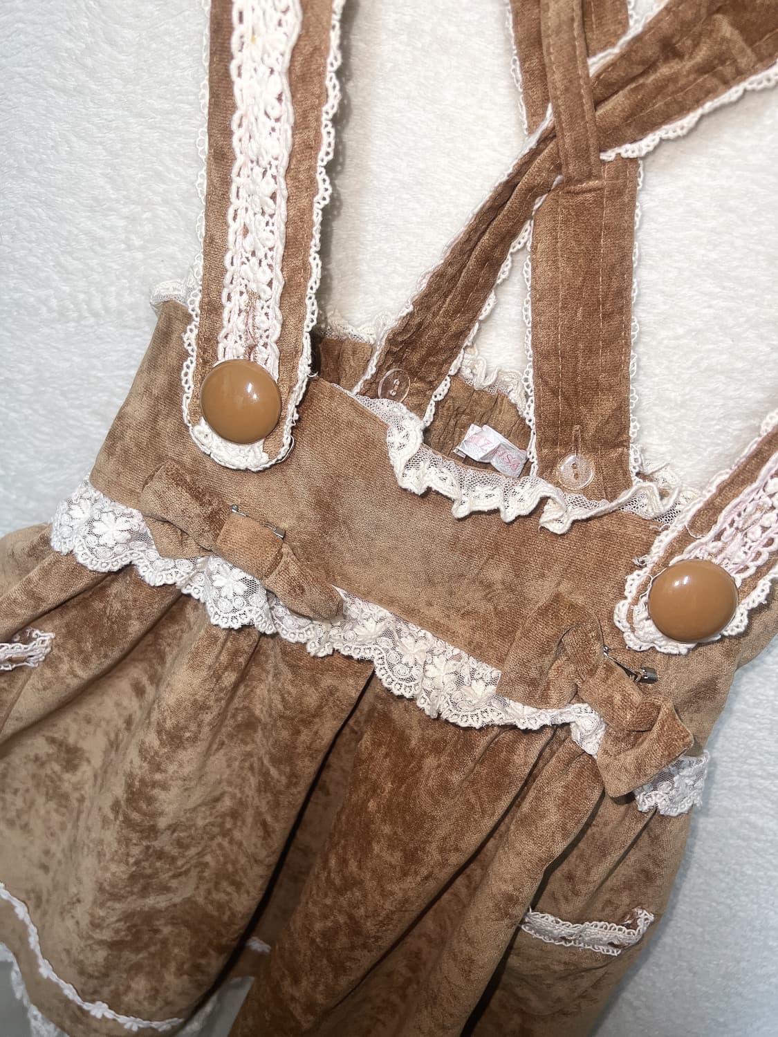 리즈리사 라떼갸루 로걀 프릴 리본 서스펜더 멜빵스커트 원피스 큐롯 로리타 상품이미지9