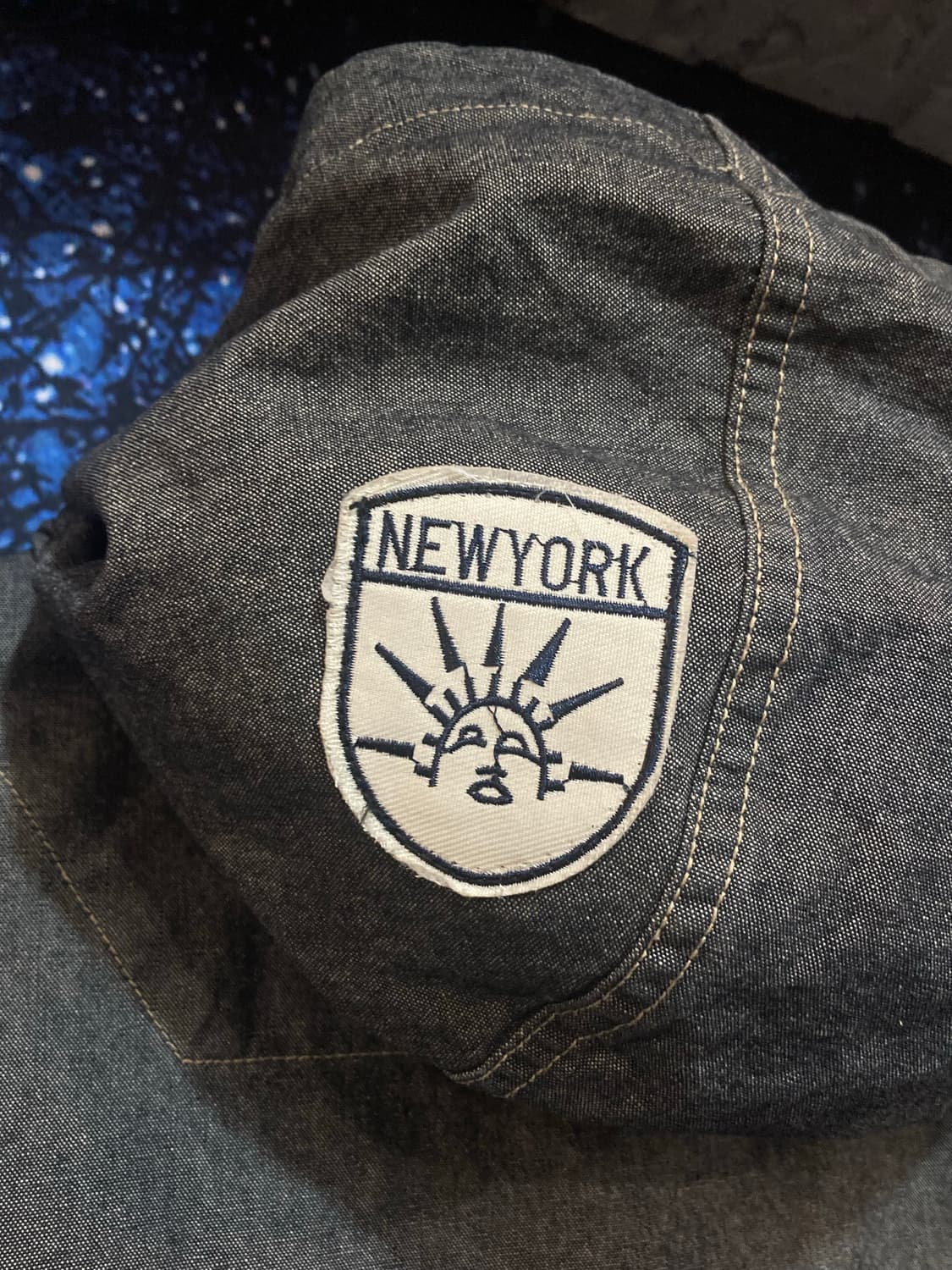 ⚜️MLB(엠엘비) 올드스쿨 데님 후드 재킷 상품이미지5