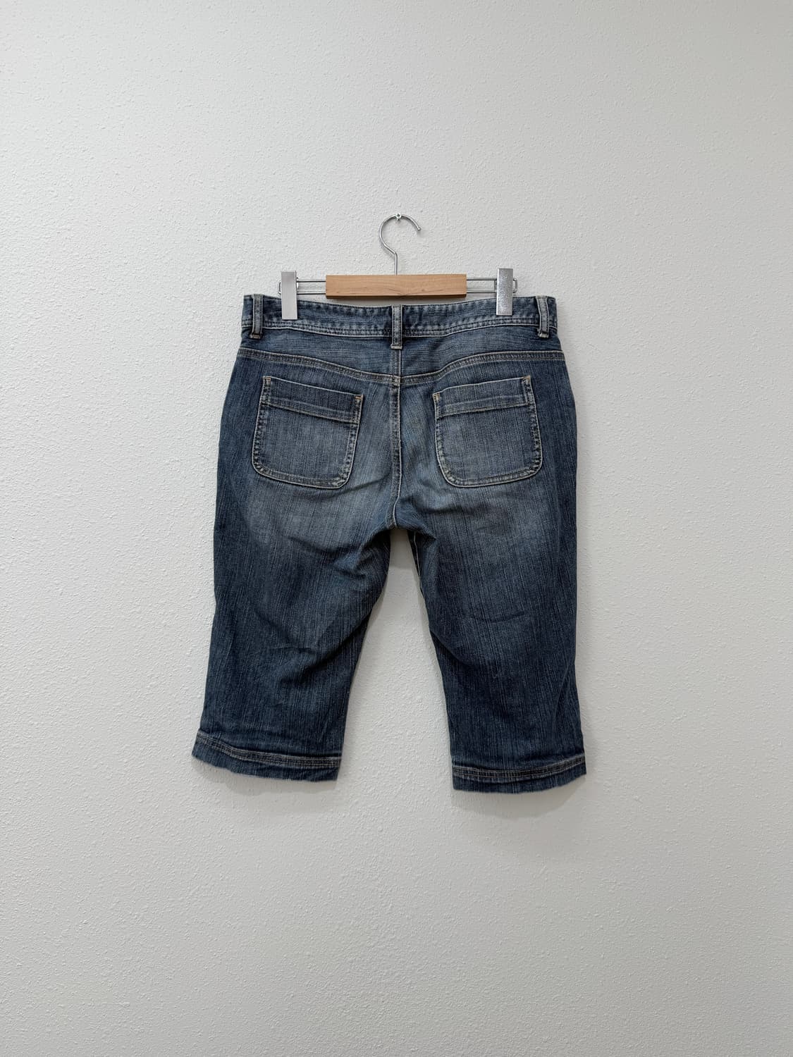 빈티지 단추 디테일 데님 카프리 팬츠 상품이미지5
