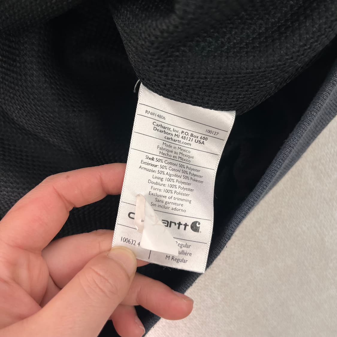 105 칼하트 써멀 네이비 후드집업 상품이미지7