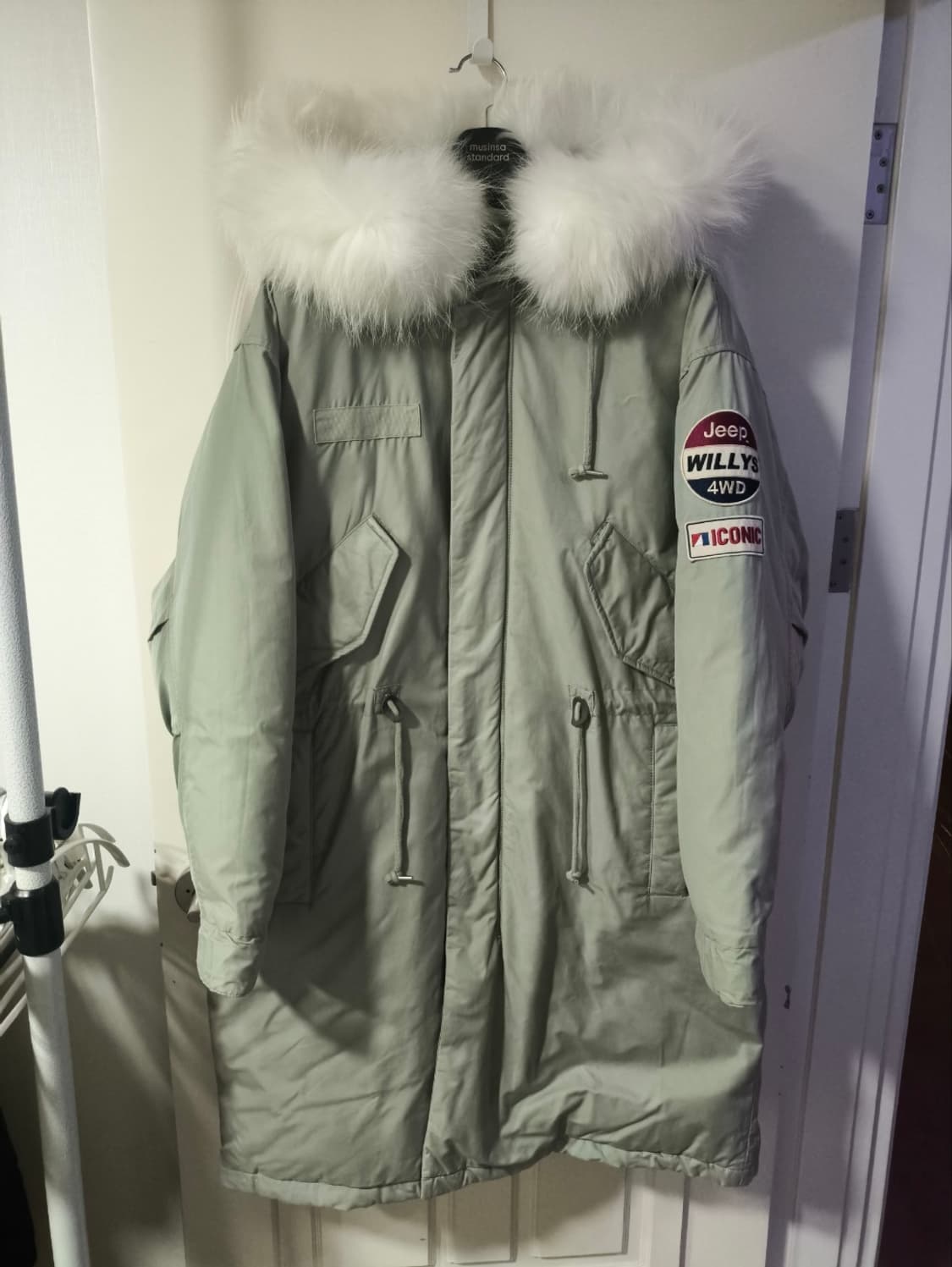 100 지프 폴라베어 야상 다운 패딩 점퍼 상품이미지1