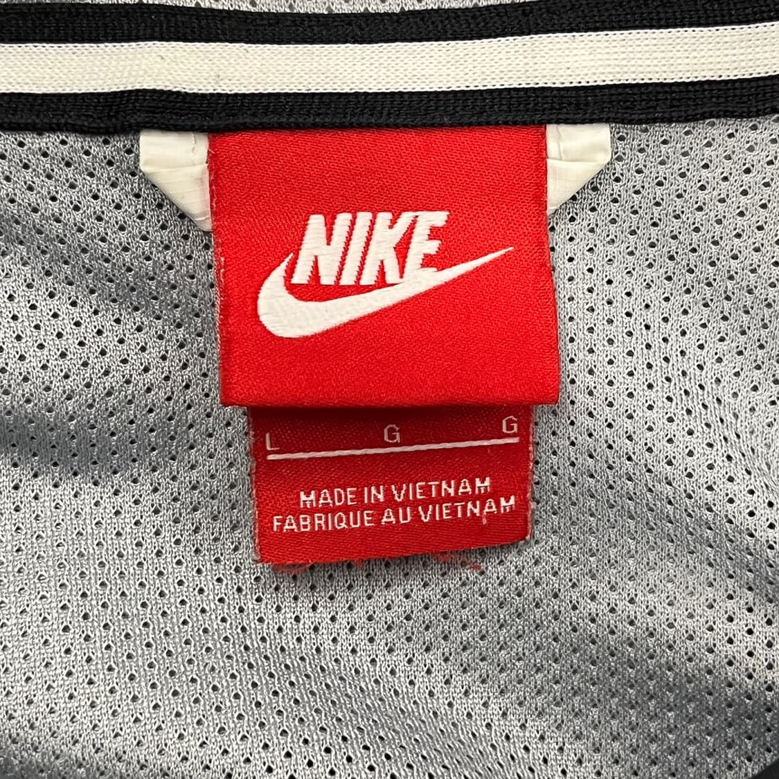 [정품/L] 나이키 바람막이 자켓 블랙 화이트 그레이 b15 상품이미지5
