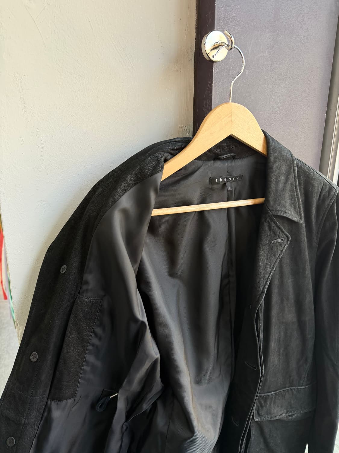 S/ 띠어리 웨스턴무드 염소가죽 레더 자켓 상품이미지5