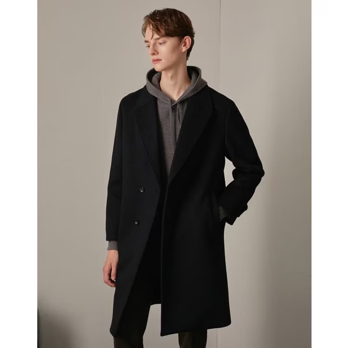 마에스트로 MTR원단 울70 캐시30 세미더블 코트 상품이미지1