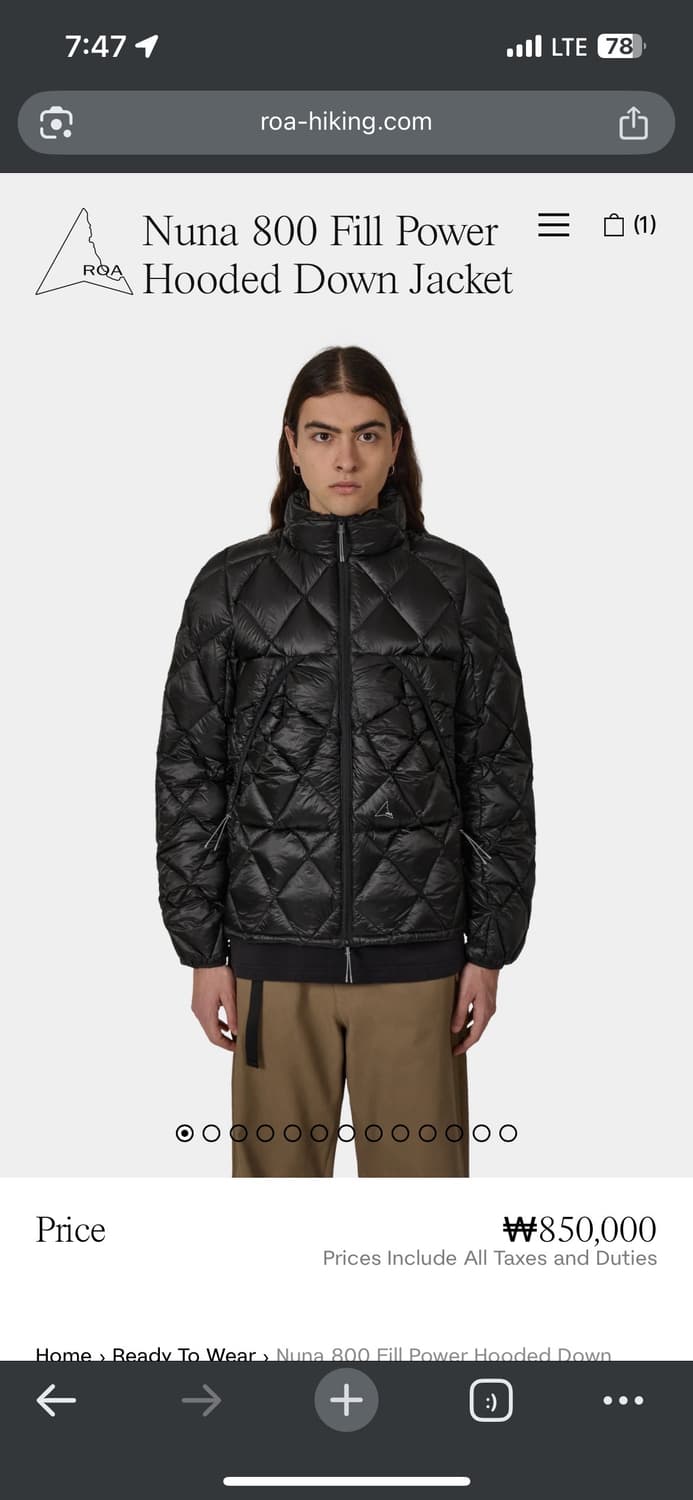 M 로아하이킹 누나800 블랙 roa 상품이미지1