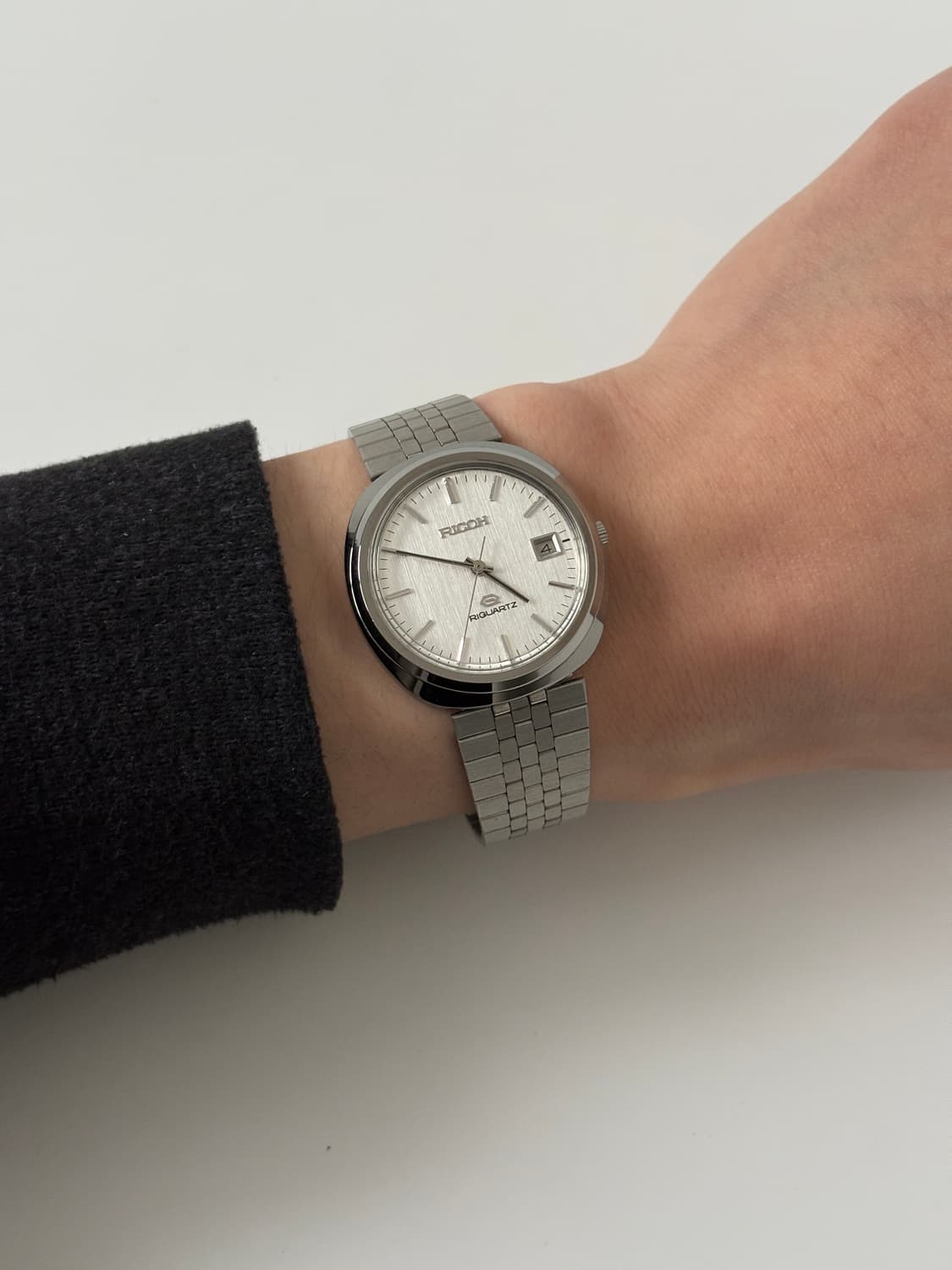 리코 1980년대 스트라이프 다이얼 실버 리쿼츠 남성 상품이미지10