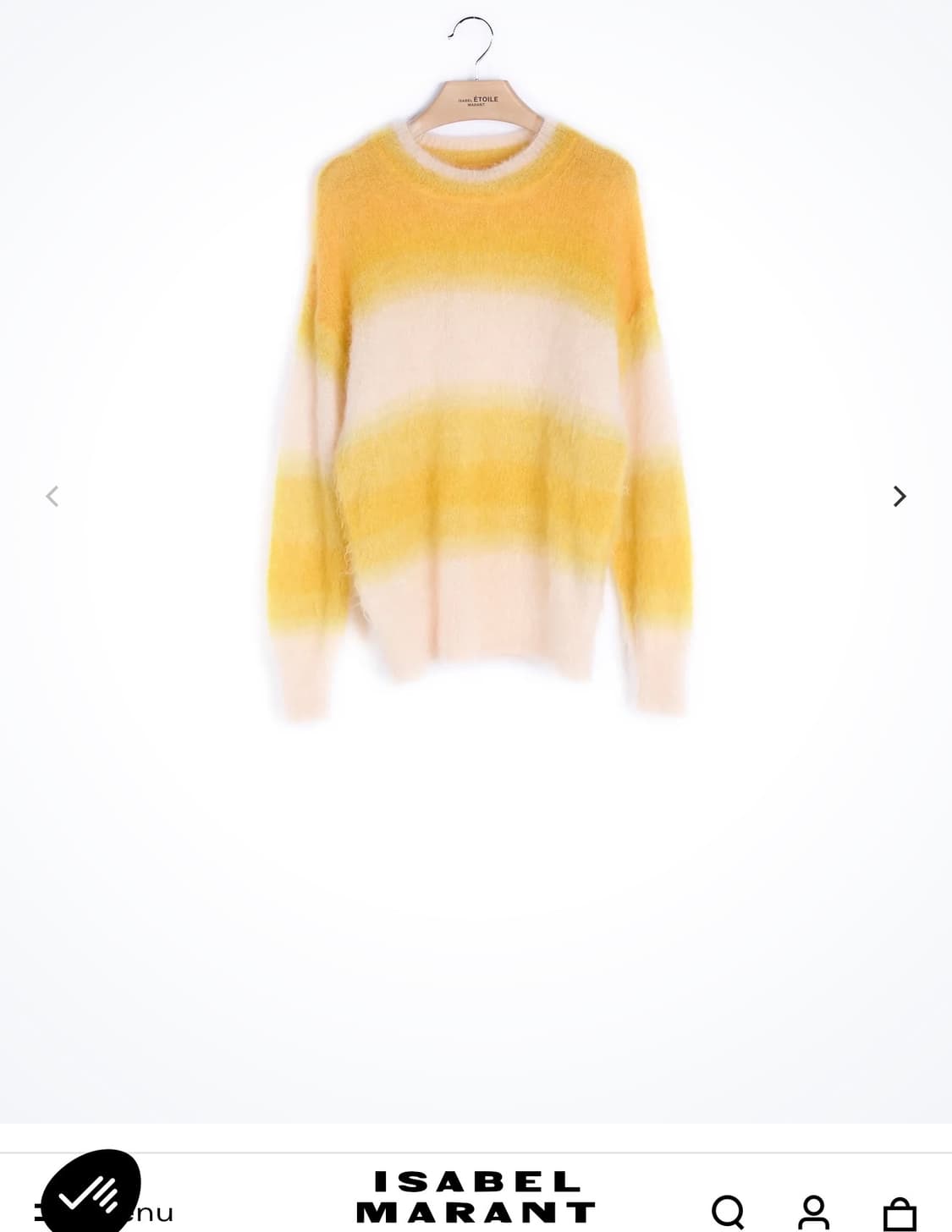 이자벨마랑 옐로우 그라데이션 드루셀 모헤어 스웨터 34 상품이미지7