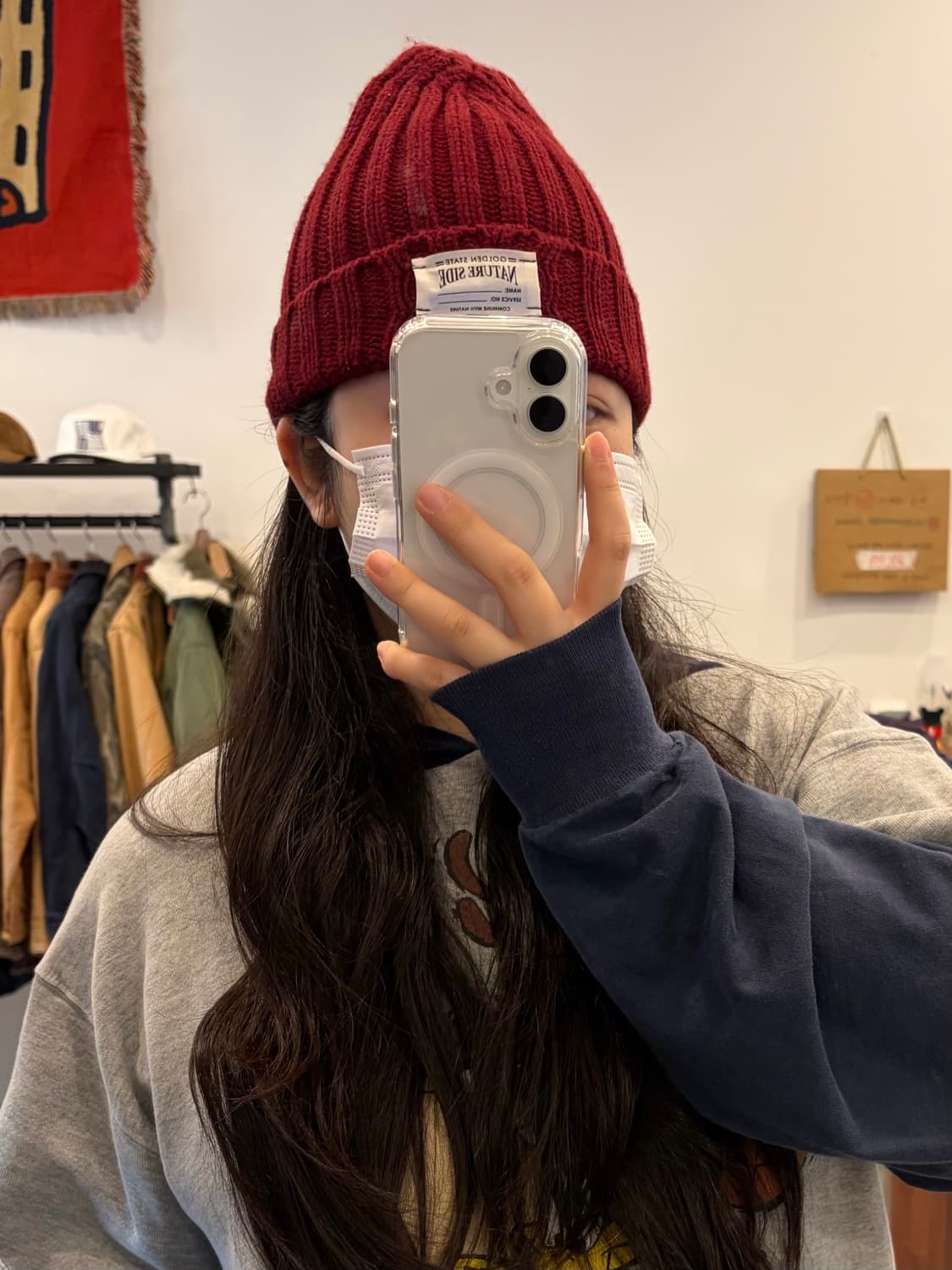 Vtg 빈티지 립 커프 비니 상품이미지2