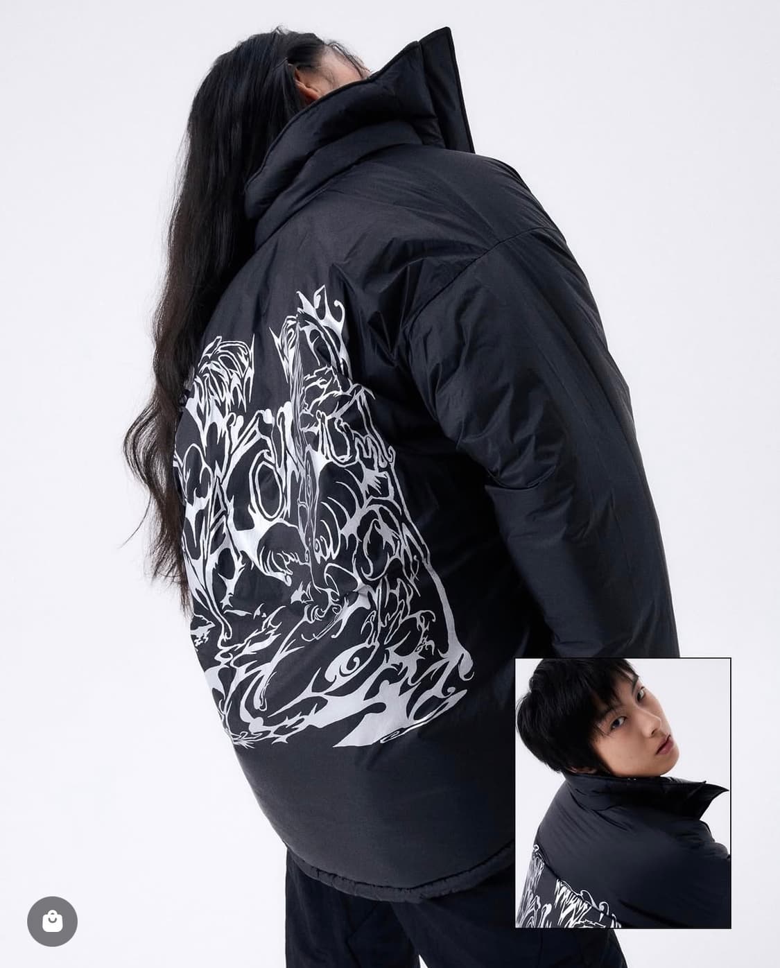 할로미늄 리버시블 패딩 black (m) 상품이미지1