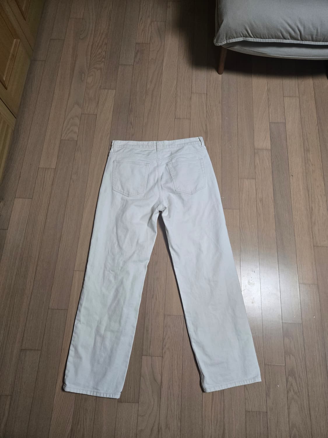 무신사 스탠다드 세미와이드 크림진 33사이즈 상품이미지3