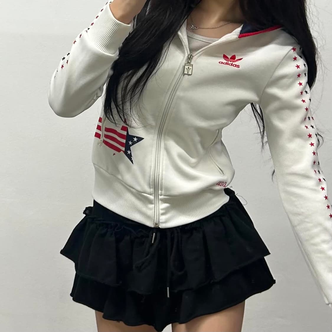 아디다스 USA 성조기 별 스타 화이트 걸즈 트랙탑 희귀져지(85) 상품이미지2