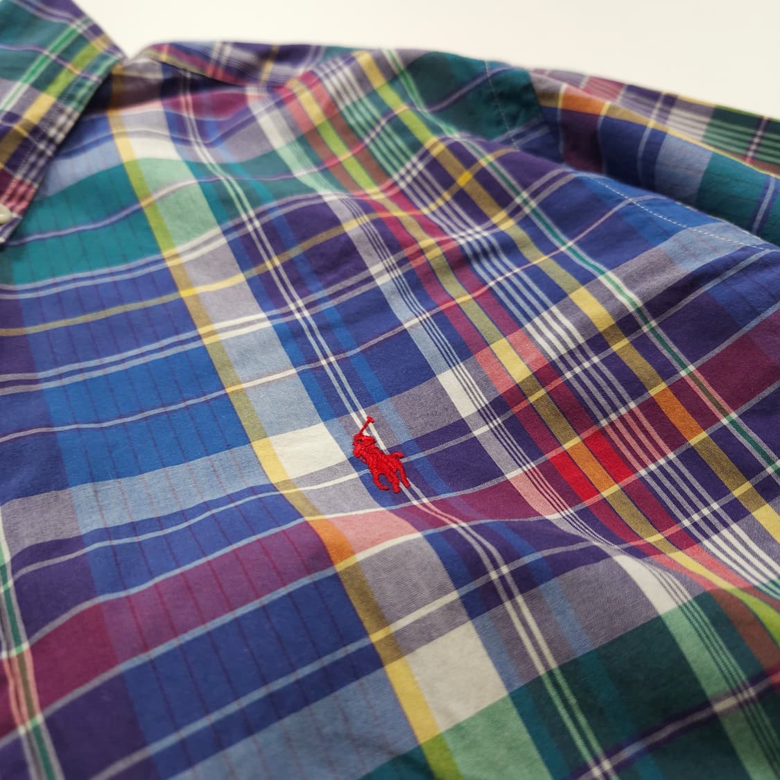 폴로 랄프로렌 포니 로고 타탄체크 셔츠 (XL) 상품이미지3