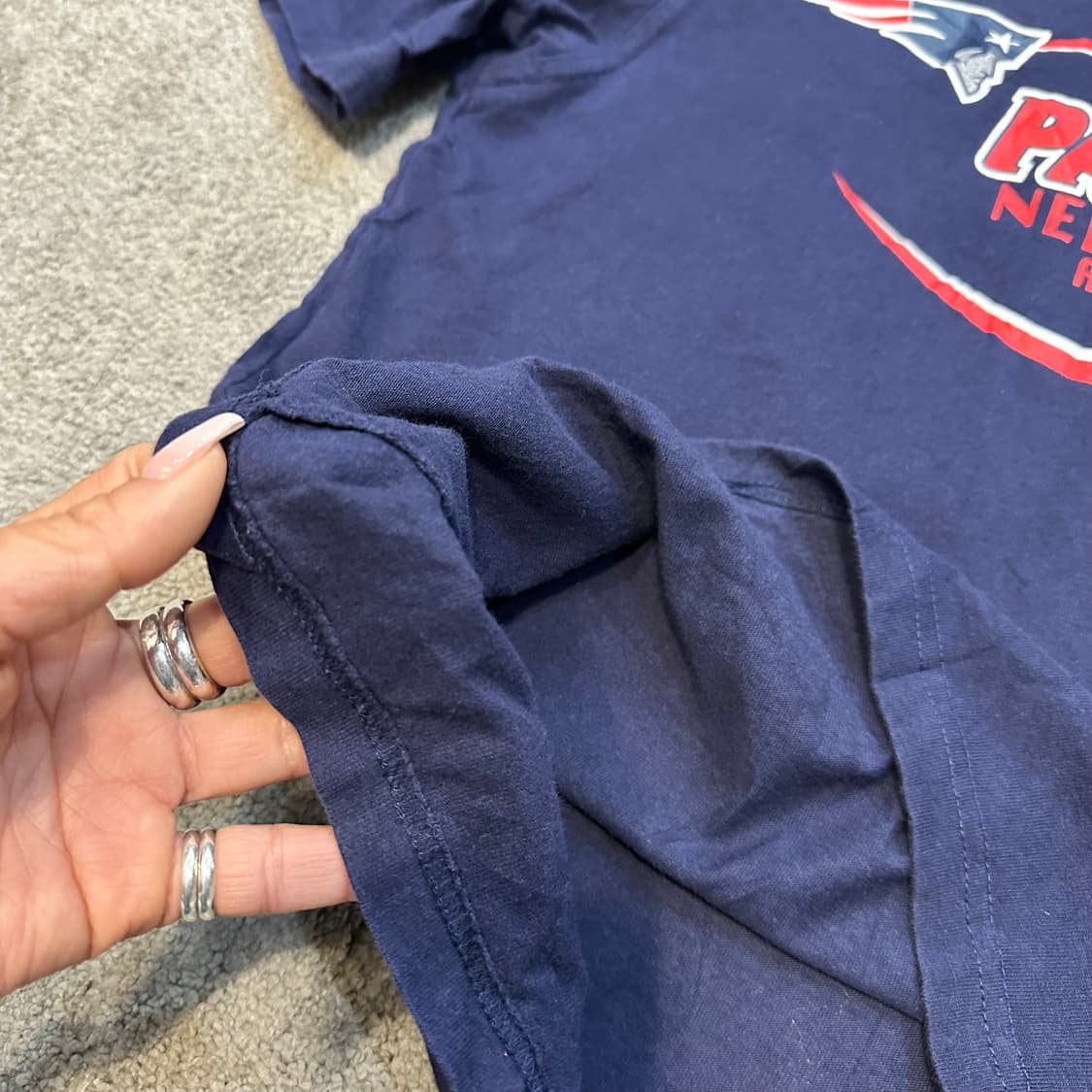 NFL 뉴잉글랜드 패트리어츠 네이비 아치 반팔티M 상품이미지2