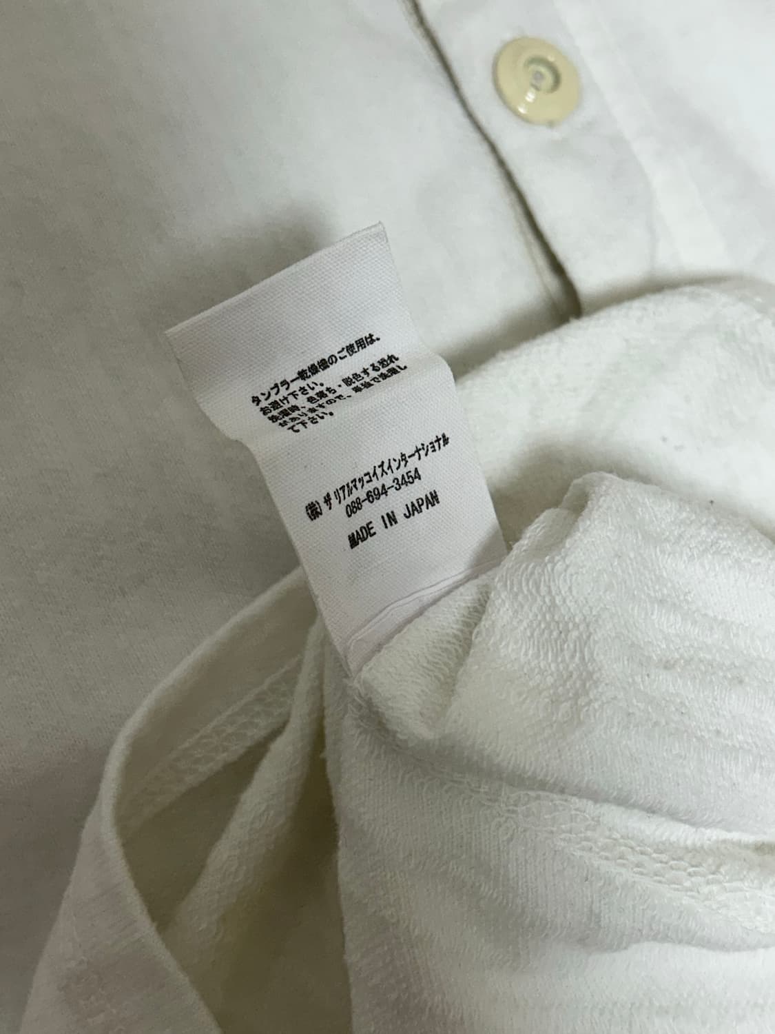 리얼 맥코이 더블 다이아몬드 화이트 헨리넥 상품이미지10