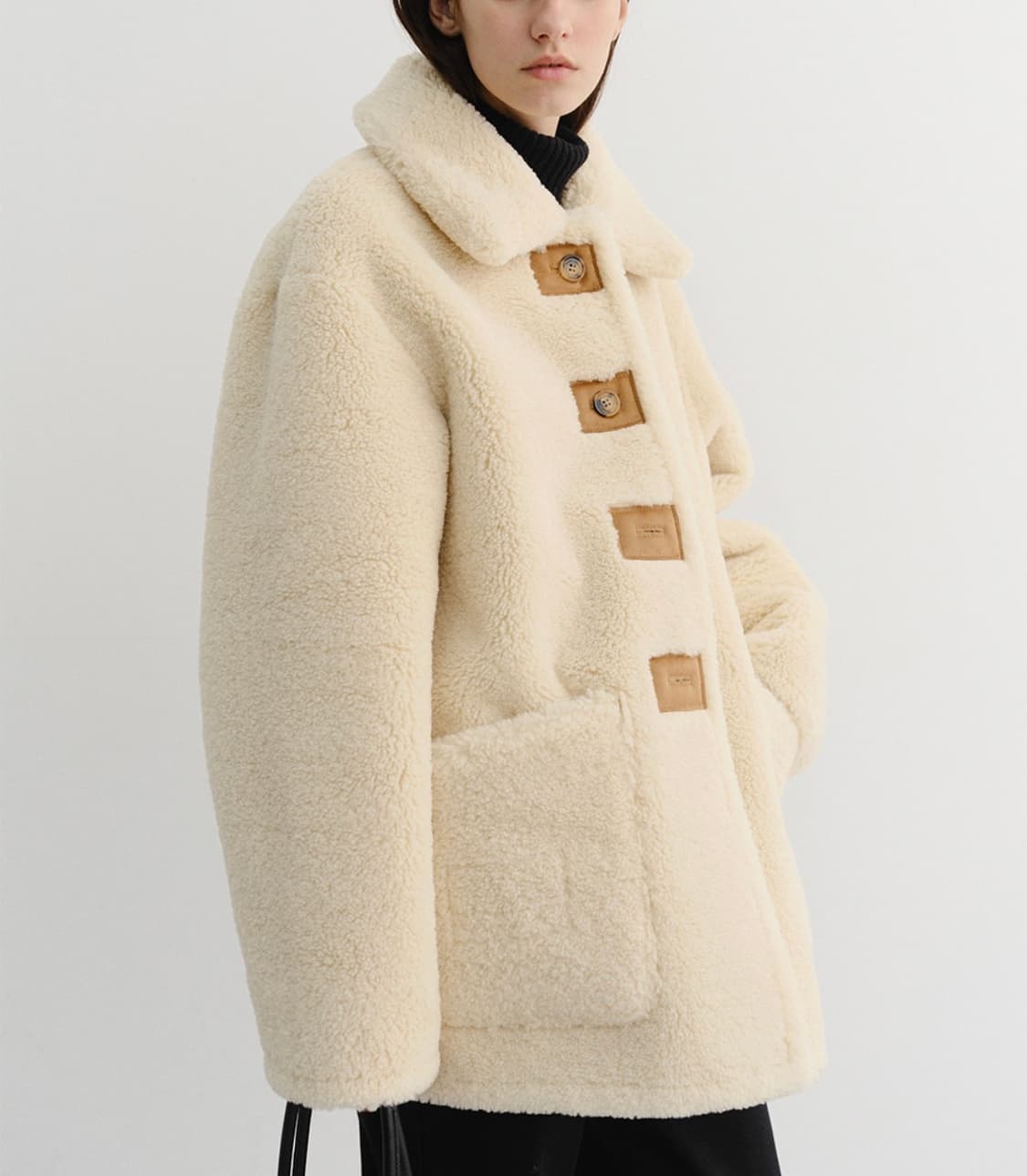 던스트 유니섹스 리버시블 시어링 자켓 카멜 XS 상품이미지2