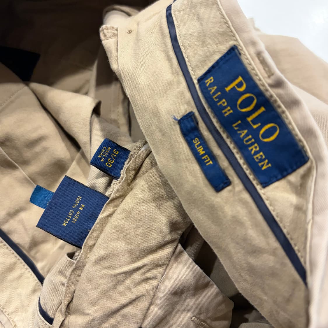 [31x30] 폴로 랄프로렌 피마코튼 치노 슬림 베이지 면바지 C752 상품이미지6
