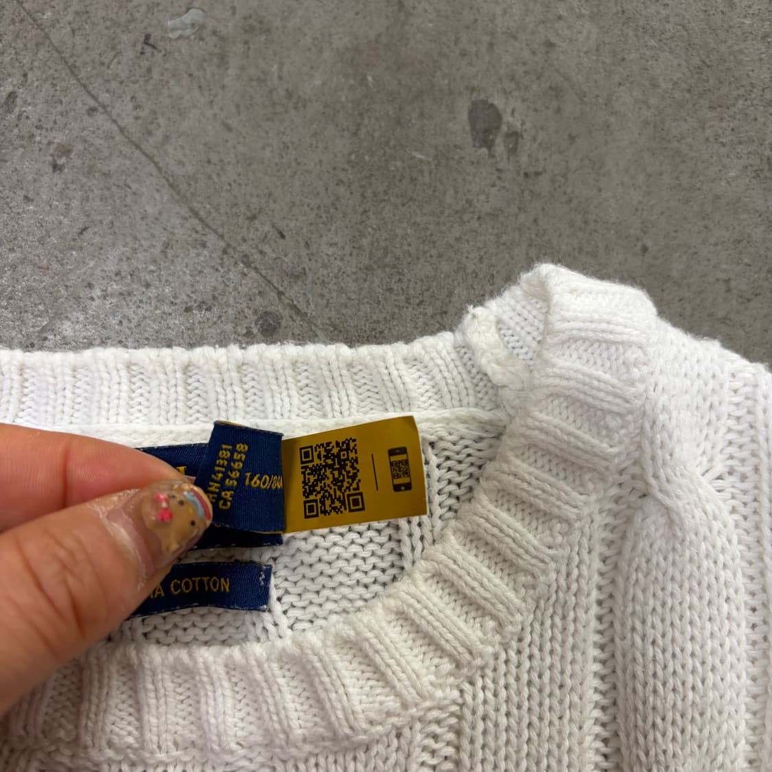 폴로 화이트 반팔 니트[2222] 상품이미지7