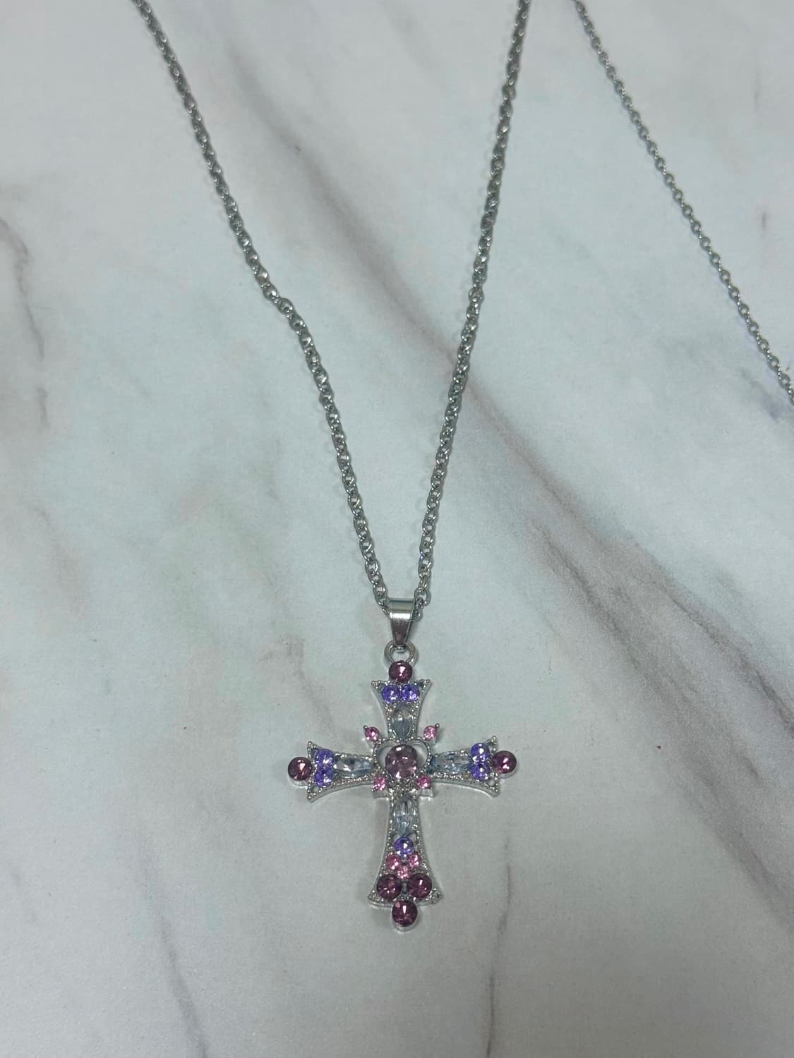 Y2k Cross pendant vintage necklace 상품이미지1