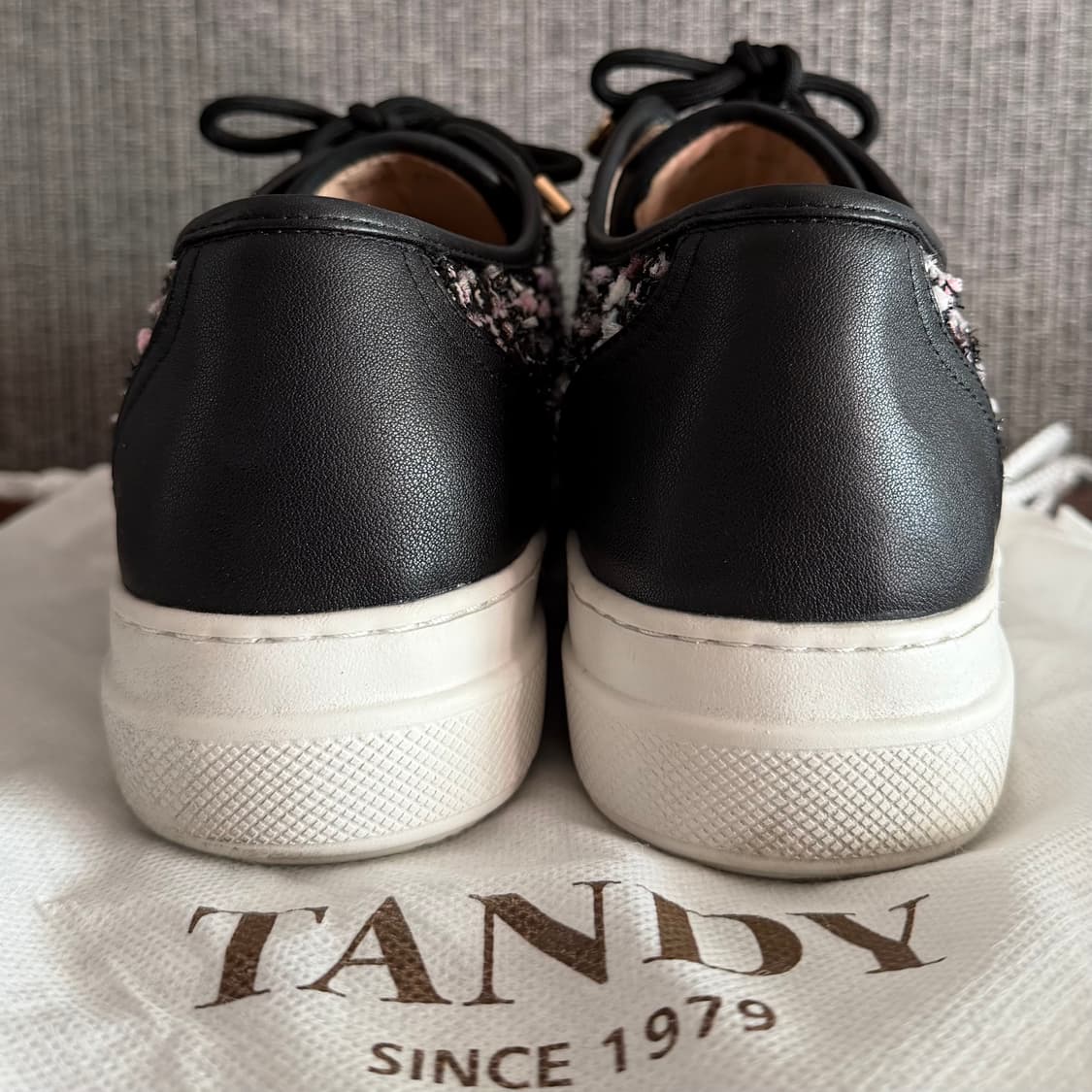탠디 TANDY 트위드 소가죽 여성화 캐주얼 세미정장 스니커즈 운동화 상품이미지7