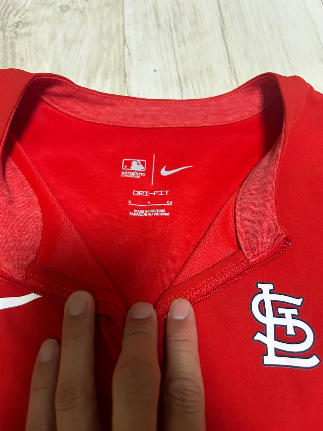[해외 S] 나이키 MLB 세인트루이스 카디널스 어센틱 하프 집업 상품이미지3