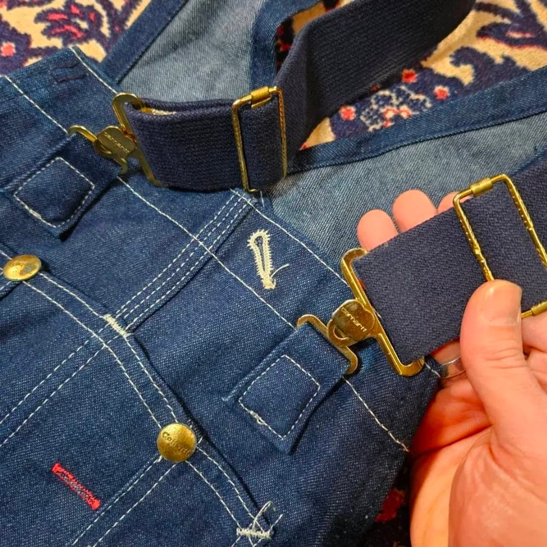 칼하트 데님 카펜더 루즈핏 멜빵 셋업 30 x 30 size 상품이미지4