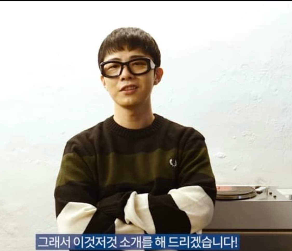 [L]프레드페리 볼드 스트라이프 크루넥니트 기리보이님 착용 상품이미지1