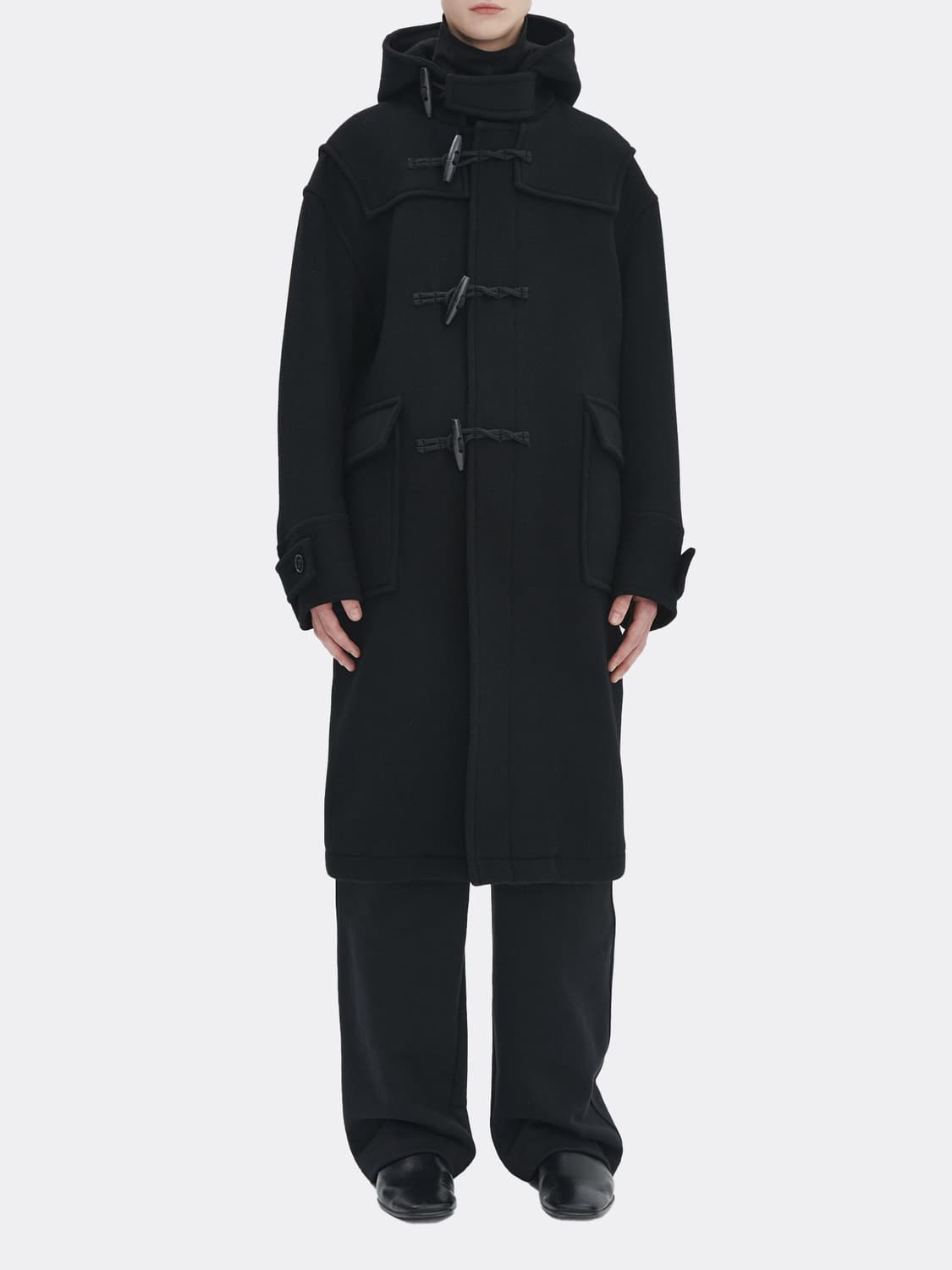 애프터프레이 세이건 더플 코트 블랙 M 상품이미지3