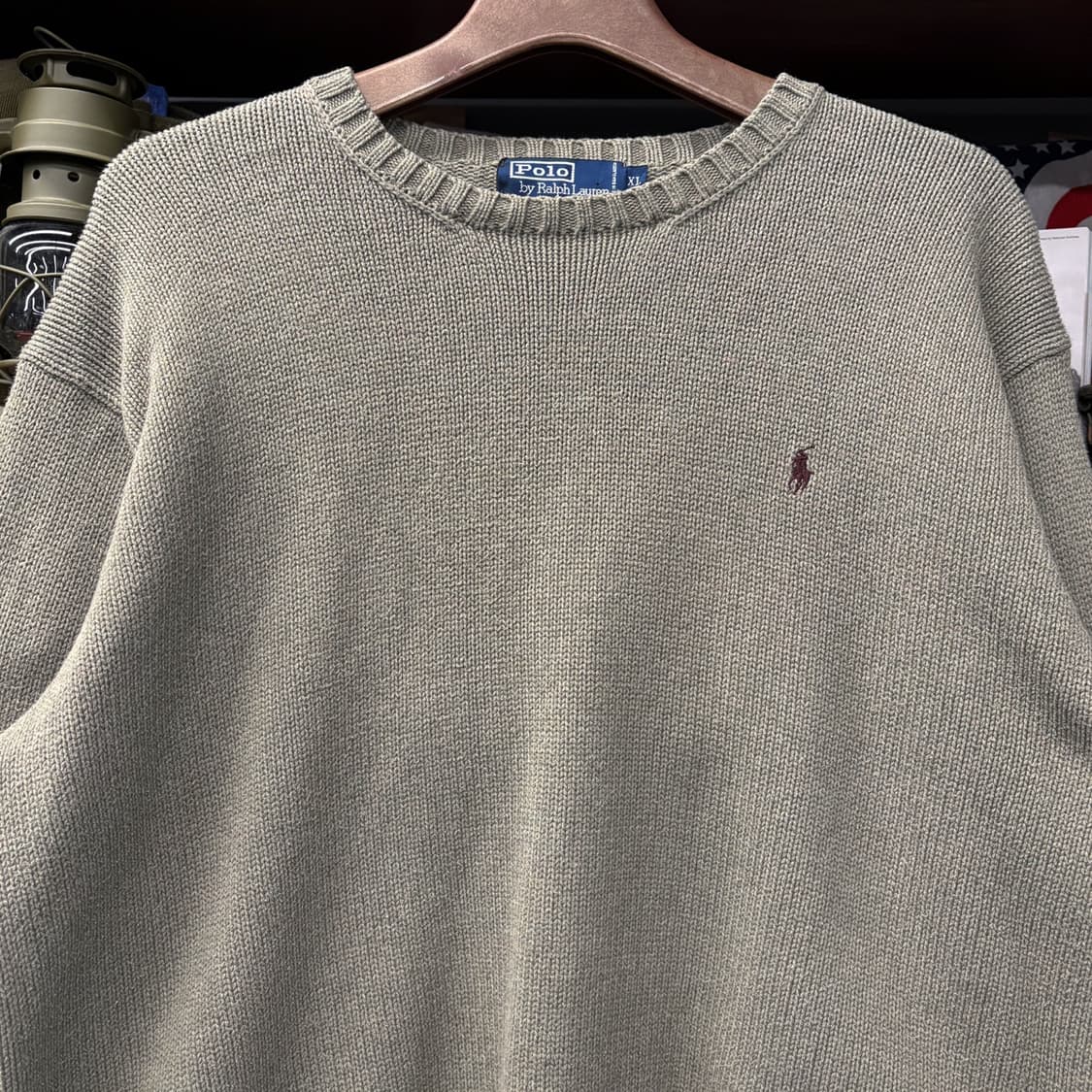 00s 폴로 랄프로렌 크루넥 보카시 코튼니트 민트 포니자수 N519 상품이미지3