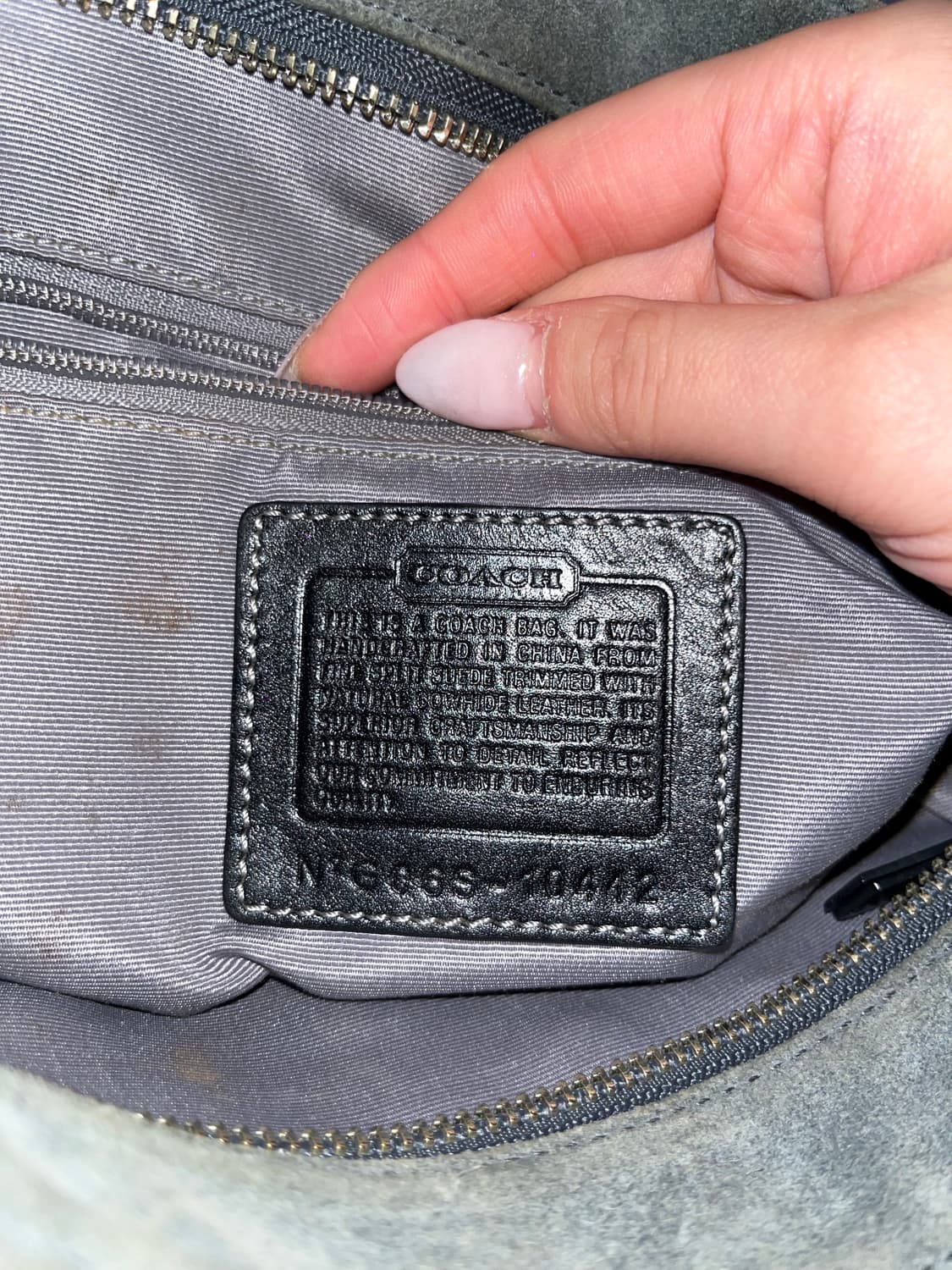 📦Coach gray suede shoulder bag 상품이미지9