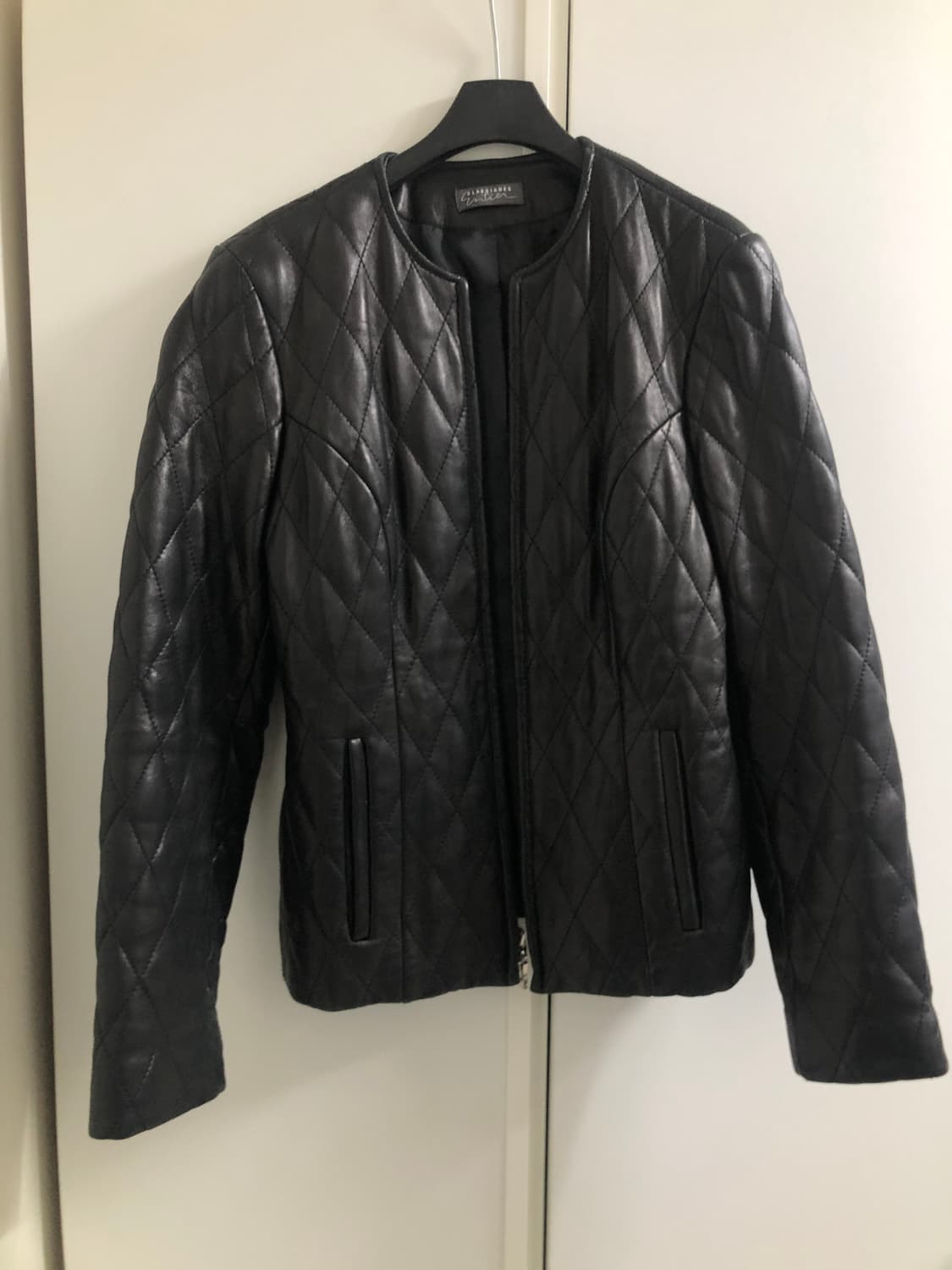 퀼팅 레더 자켓 상품이미지1