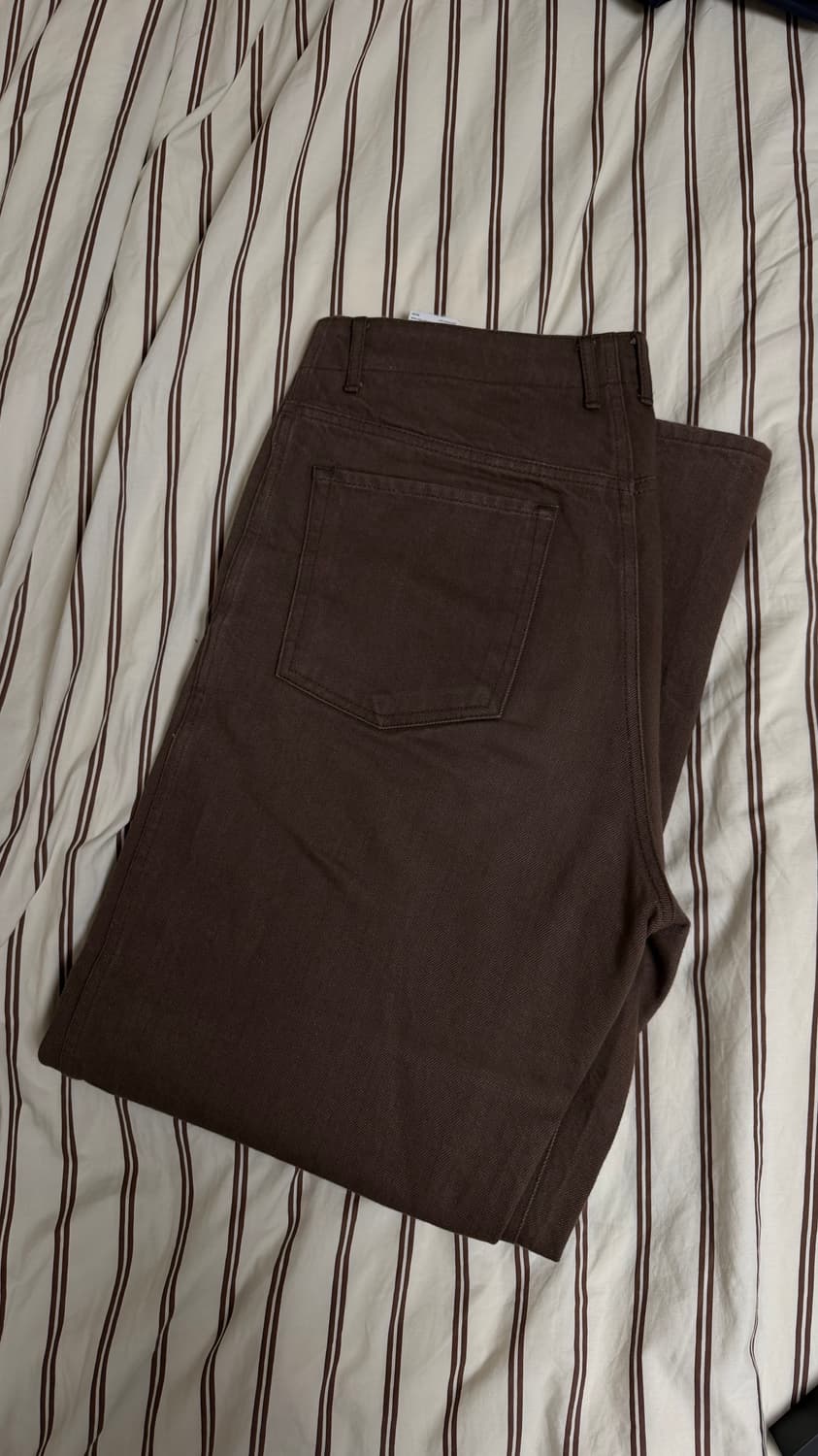 [3] 포터리 원워시드 와이드 데님 브라운 상품이미지1