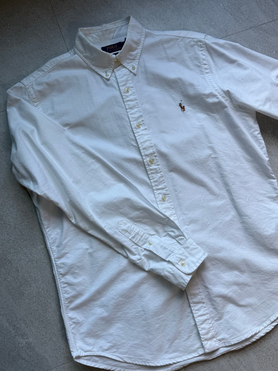 (L) 폴로 옥스포드 셔츠 화이트 상품이미지1