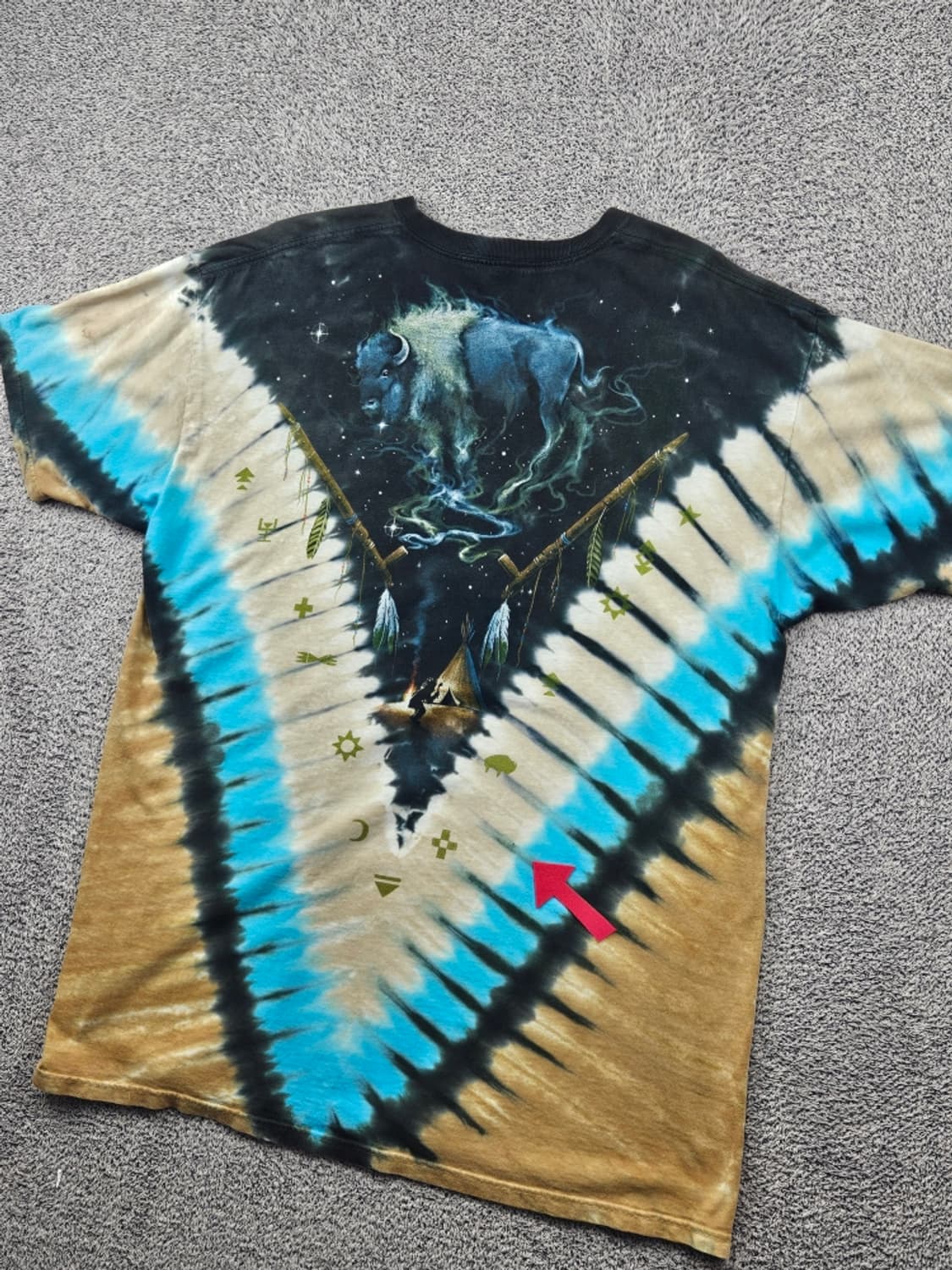 2003 리퀴드블루 빈티지 반팔 티셔츠 바이슨 스컬 (2XL)/11788 상품이미지9