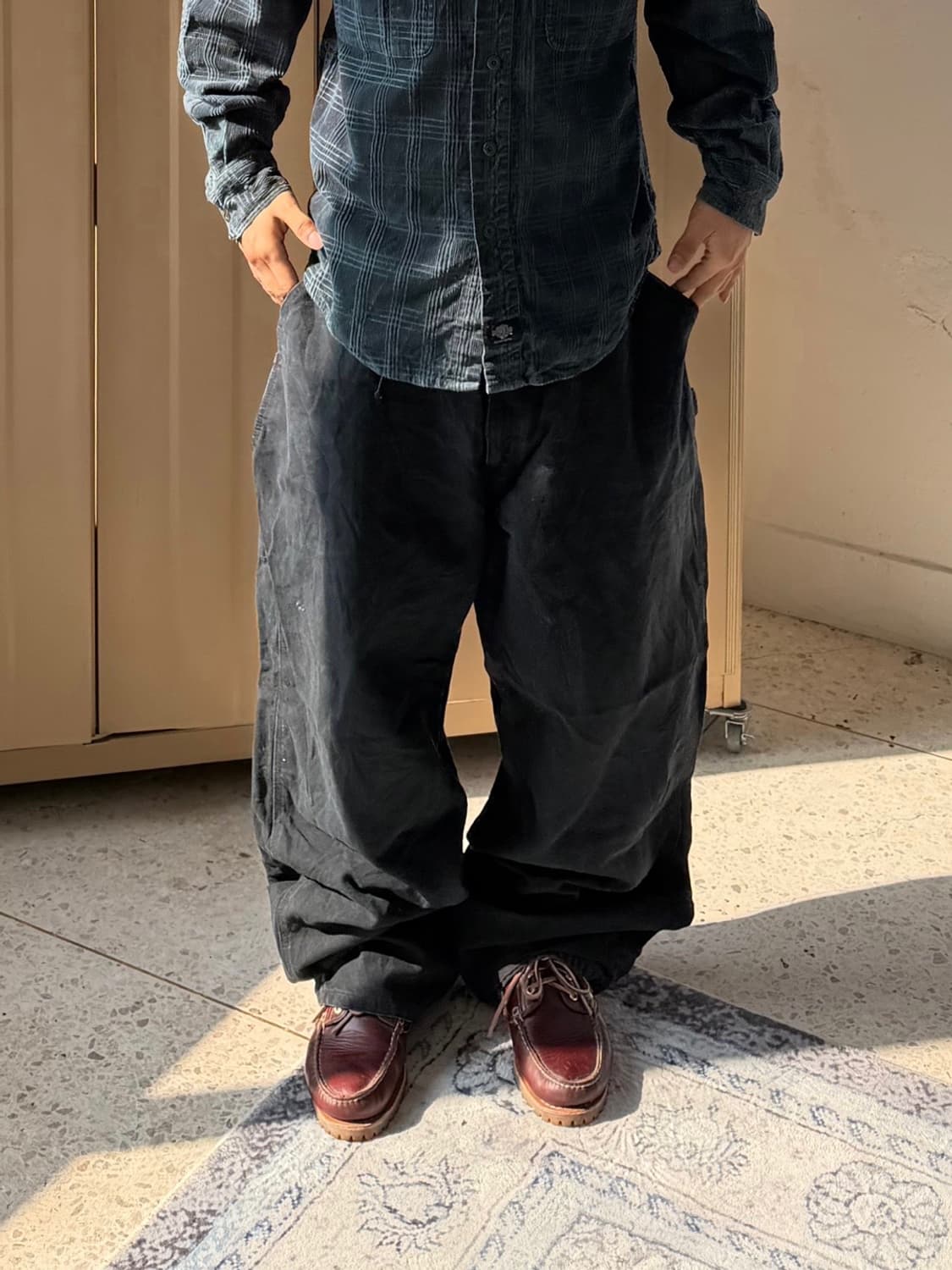 칼하트 카펜터 워크팬츠 블랙 상품이미지1