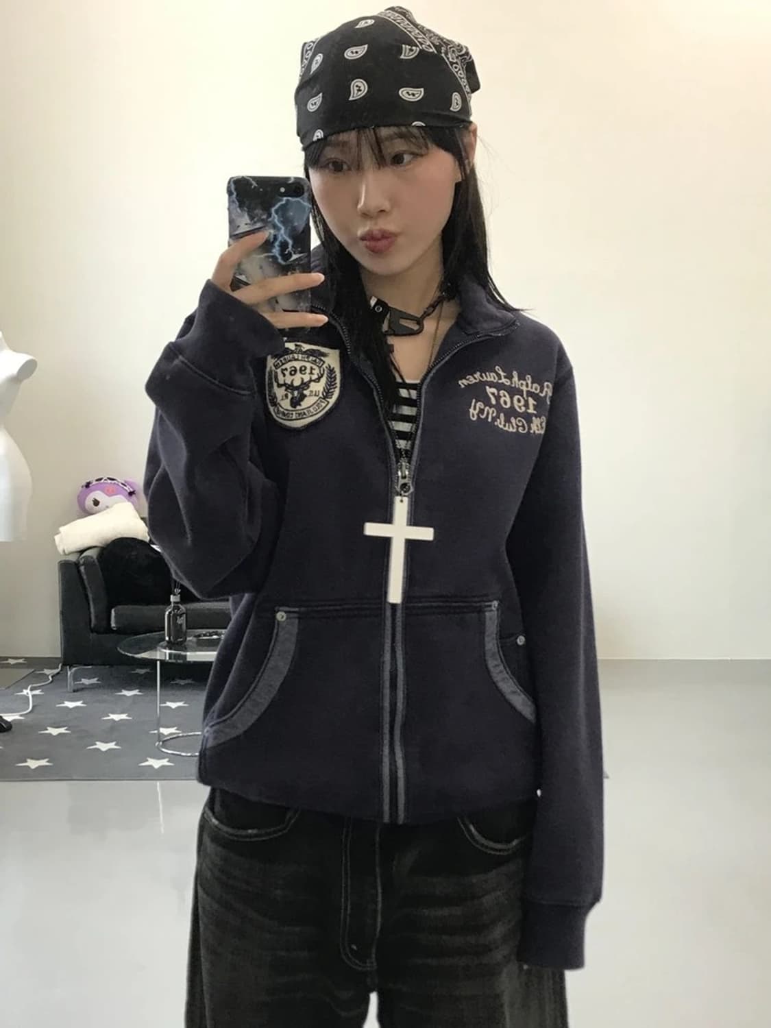 폴로 진스 퍼플 집업 상품이미지1