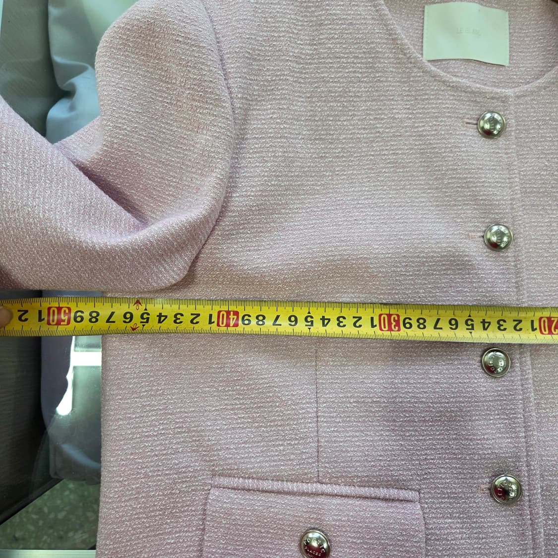 [LE BLANC] 르블랑 트위드 크롭 자켓 핑크 여성 프리사이즈  상품이미지6