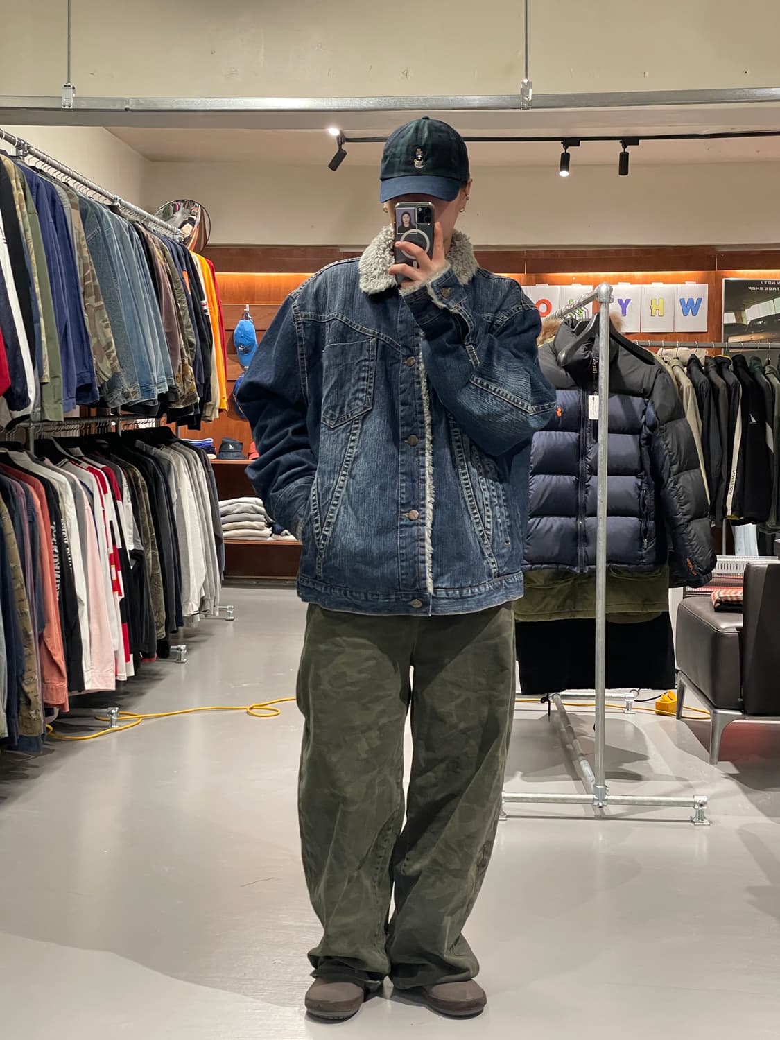 빈티지 빅사이즈 쉐르파 데님 자켓   상품이미지4