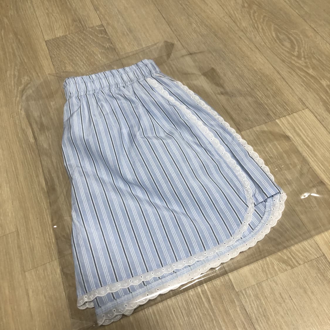 (우먼스 F) 새상품 마가린 핑거스 라운드 레이스 쇼츠 스카이 블루 상품이미지10