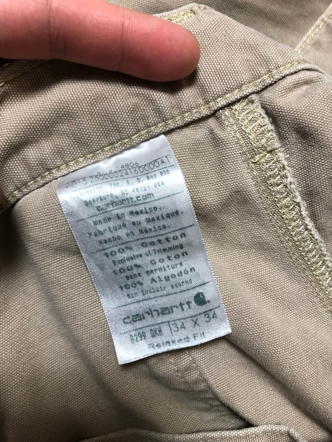 칼하트 릴렉스핏 팬츠 34X34 상품이미지3