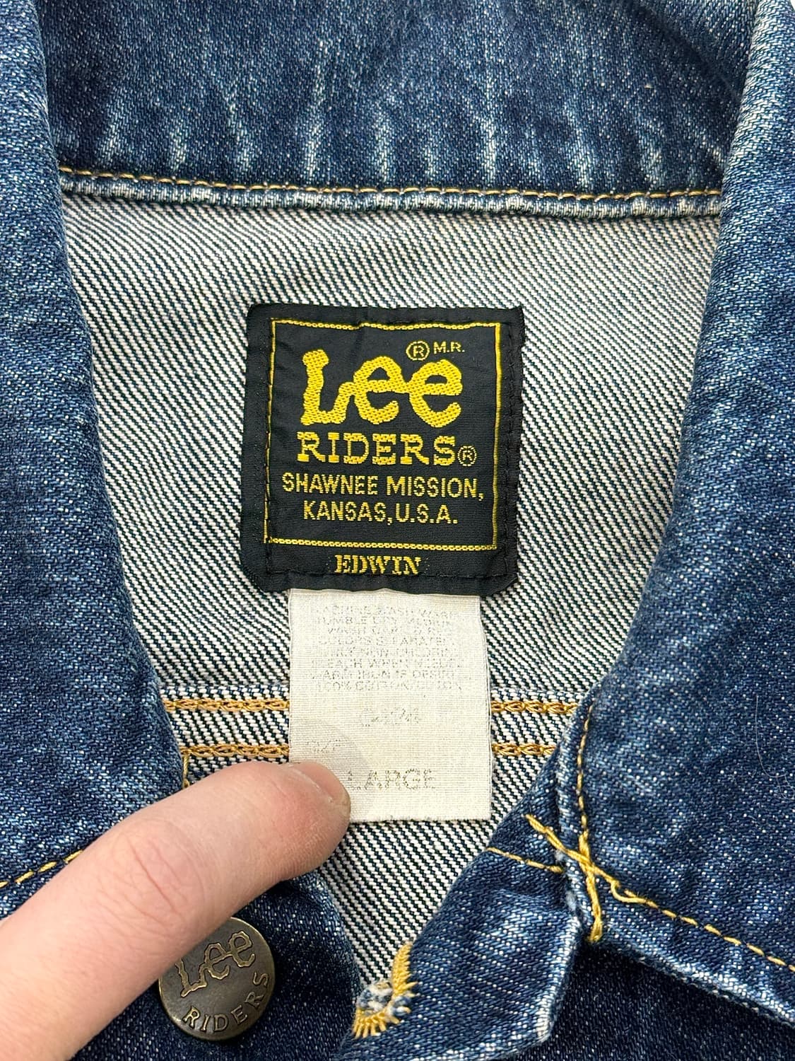 리 90s 아메리카 데님 라이더 자켓 상품이미지7