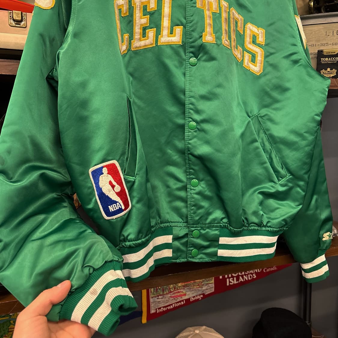 80~90s 스타터 NBA 보스턴 셀틱스 클럽크루 바시티 자켓 N778 상품이미지4