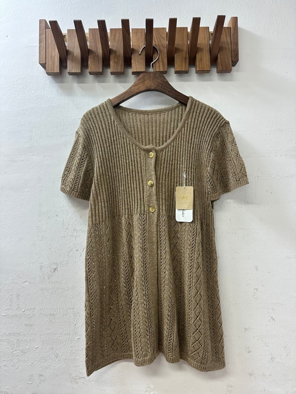 일본빈티지 알파카반팔니트(새상품) 상품이미지1