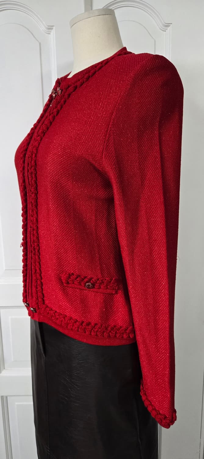 센존 레드가디건 상품이미지5