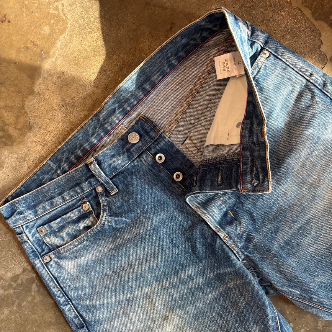 일본 오디너리핏츠 5포켓 앵클 데님 팬츠 셀비지 상품이미지6