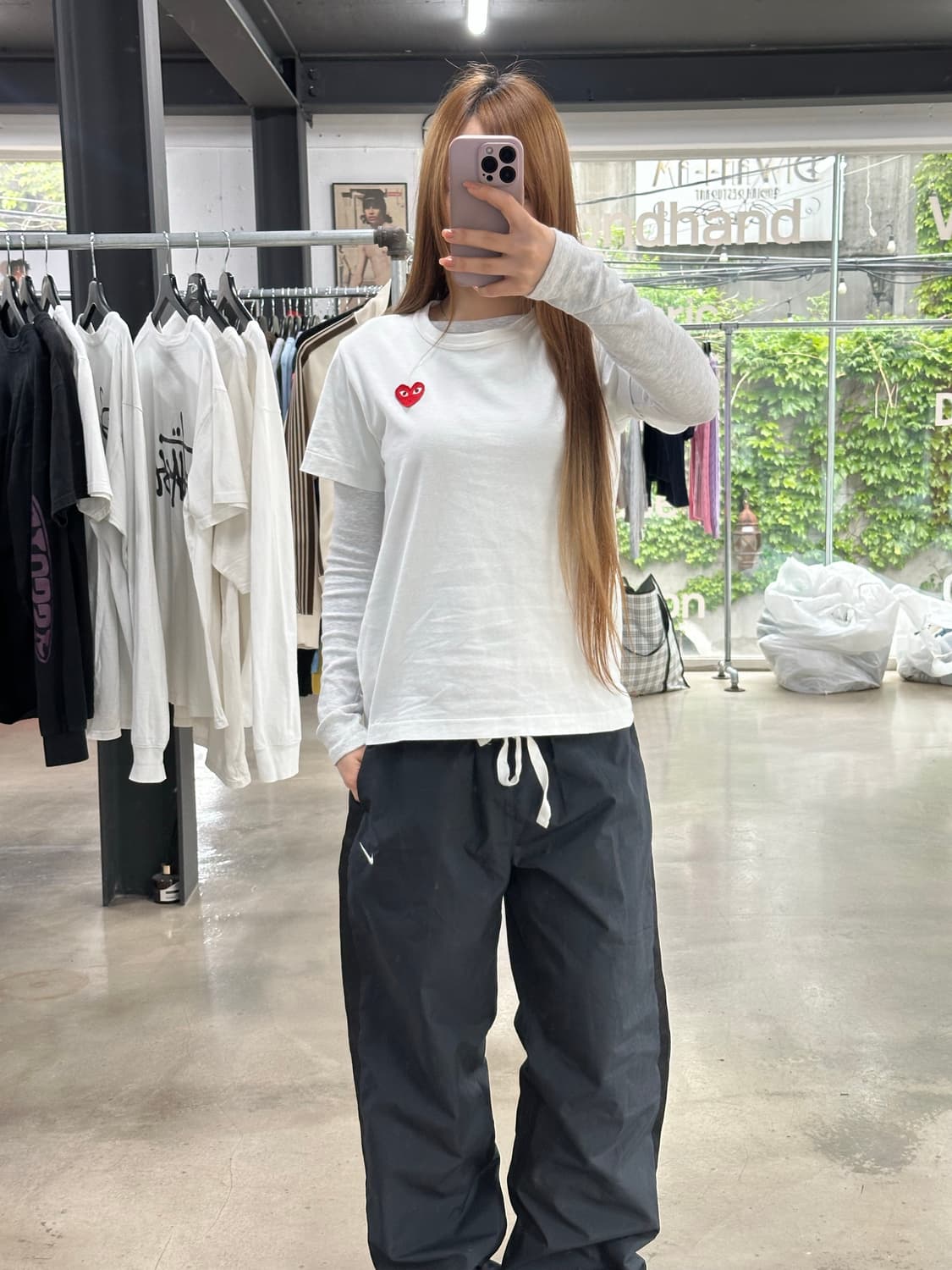 꼼데가르송 플레이 하트 반팔티 상품이미지3