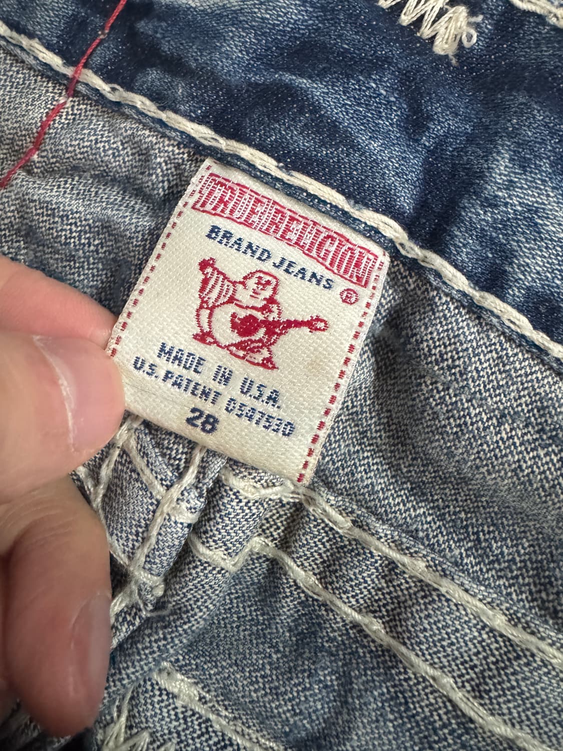 트루릴리전 조이 로우 라이즈 부츠컷 데님팬츠 32인치 상품이미지4