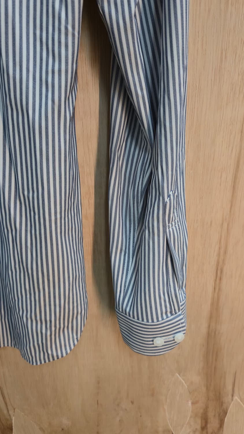 Ziozia 셔츠 블루 스트라이프 slim fit 100 상품이미지6