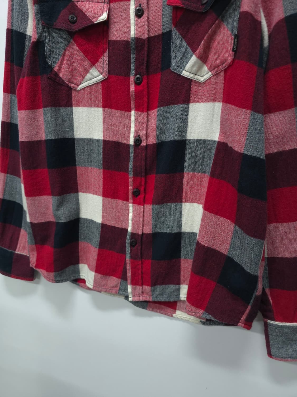 ​반스 체크 플란넬 셔츠 레드 (95) 상품이미지3