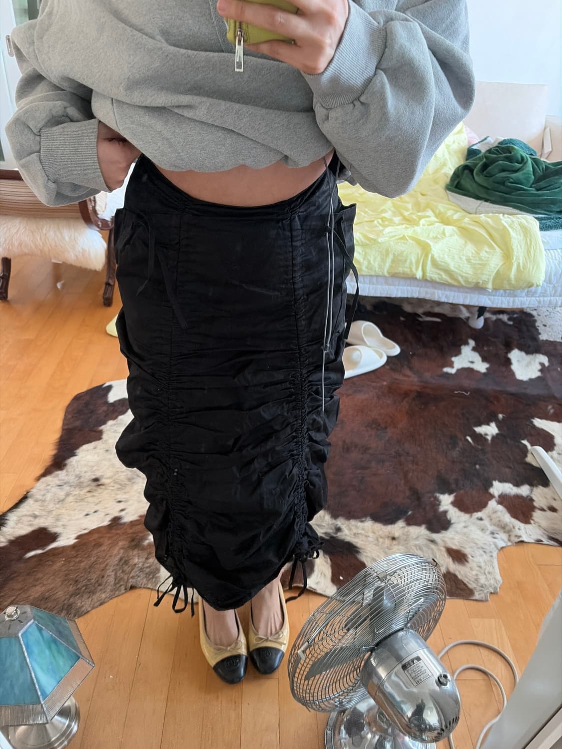 코튼 셔링 롱스커트 상품이미지8