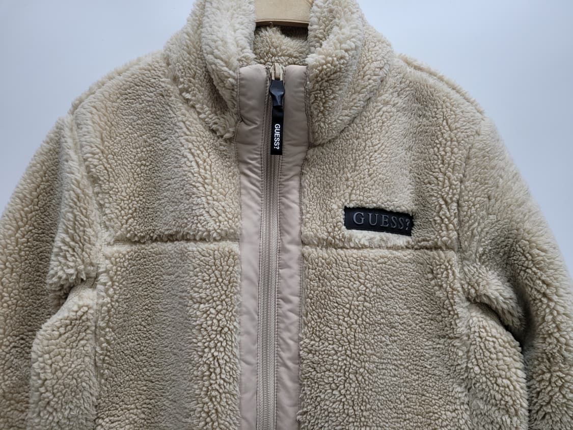 GUESS 21FW 게스 플리스 집업 자켓 / 남 L 아이보리 브라운
 상품이미지3